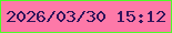 文字の大きさ：3、枠の色：4cfc27、背景の色：fd79a8、文字の色：31145b 無料ブログパーツのブログ時計