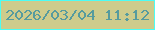 文字の大きさ：4、枠の色：4cfdf5、背景の色：cecc8c、文字の色：569b9e 無料ブログパーツのブログ時計
