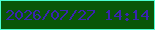 文字の大きさ：5、枠の色：4cfed2、背景の色：095608、文字の色：3924af 無料ブログパーツのブログ時計