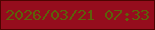 文字の大きさ：4、枠の色：4d0401、背景の色：950d1d、文字の色：5d6109 無料ブログパーツのブログ時計