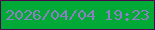 文字の大きさ：2、枠の色：4d054e、背景の色：01aa36、文字の色：8c80c1 無料ブログパーツのブログ時計
