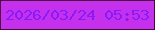 文字の大きさ：4、枠の色：4d0840、背景の色：c530ed、文字の色：871af8 無料ブログパーツのブログ時計