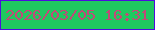 文字の大きさ：3、枠の色：4d0cdf、背景の色：1fc860、文字の色：c24978 無料ブログパーツのブログ時計