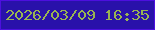 文字の大きさ：2、枠の色：4d0fdf、背景の色：2911aa、文字の色：99b452 無料ブログパーツのブログ時計