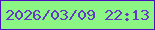 文字の大きさ：4、枠の色：4d10be、背景の色：8cf685、文字の色：6339c5 無料ブログパーツのブログ時計
