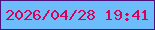 文字の大きさ：1、枠の色：4d117b、背景の色：6dbdfb、文字の色：d80058 無料ブログパーツのブログ時計
