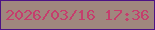 文字の大きさ：3、枠の色：4d1285、背景の色：a0877e、文字の色：c53e6d 無料ブログパーツのブログ時計