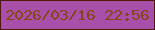 文字の大きさ：2、枠の色：4d1a03、背景の色：a84faa、文字の色：884512 無料ブログパーツのブログ時計
