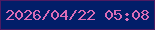 文字の大きさ：2、枠の色：4d1b62、背景の色：011e69、文字の色：d86db7 無料ブログパーツのブログ時計