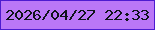 文字の大きさ：4、枠の色：4d1bd0、背景の色：ba77f7、文字の色：0f141c 無料ブログパーツのブログ時計