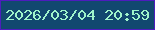 文字の大きさ：4、枠の色：4d1cbd、背景の色：11486f、文字の色：9ff4cb 無料ブログパーツのブログ時計