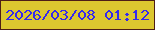 文字の大きさ：3、枠の色：4d1d16、背景の色：dcc72f、文字の色：3529ed 無料ブログパーツのブログ時計