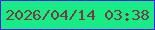 文字の大きさ：5、枠の色：4d1edc、背景の色：19ec87、文字の色：743c44 無料ブログパーツのブログ時計