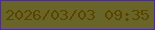 文字の大きさ：1、枠の色：4d1ede、背景の色：696428、文字の色：594500 無料ブログパーツのブログ時計