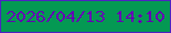 文字の大きさ：1、枠の色：4d23c1、背景の色：049953、文字の色：6203b2 無料ブログパーツのブログ時計