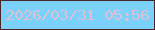 文字の大きさ：1、枠の色：4d2425、背景の色：7ad2fa、文字の色：e0c0d3 無料ブログパーツのブログ時計