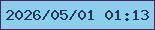 文字の大きさ：5、枠の色：4d245c、背景の色：8dceec、文字の色：263654 無料ブログパーツのブログ時計