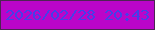 文字の大きさ：4、枠の色：4d2553、背景の色：ba05c9、文字の色：463fe8 無料ブログパーツのブログ時計