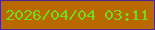 文字の大きさ：1、枠の色：4d2694、背景の色：b96900、文字の色：72d923 無料ブログパーツのブログ時計