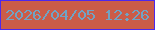 文字の大きさ：2、枠の色：4d28ec、背景の色：cb5c48、文字の色：70a3c4 無料ブログパーツのブログ時計