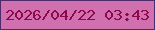 文字の大きさ：1、枠の色：4d2b6b、背景の色：d170ae、文字の色：8f084e 無料ブログパーツのブログ時計
