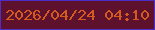 文字の大きさ：3、枠の色：4d2dc8、背景の色：5e112d、文字の色：d55a1f 無料ブログパーツのブログ時計