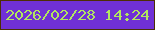 文字の大きさ：1、枠の色：4d2e05、背景の色：7030d6、文字の色：b1e65f 無料ブログパーツのブログ時計