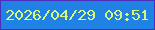 文字の大きさ：2、枠の色：4d2eb9、背景の色：2082e5、文字の色：d8f77e 無料ブログパーツのブログ時計