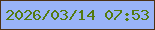 文字の大きさ：3、枠の色：4d3114、背景の色：99b3f7、文字の色：547a0f 無料ブログパーツのブログ時計