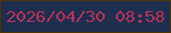 文字の大きさ：1、枠の色：4d3405、背景の色：1d2e4f、文字の色：b53354 無料ブログパーツのブログ時計