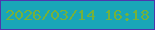 文字の大きさ：2、枠の色：4d36ad、背景の色：19a6b8、文字の色：75b13b 無料ブログパーツのブログ時計