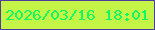 文字の大きさ：2、枠の色：4d3b9e、背景の色：c3f446、文字の色：11fb63 無料ブログパーツのブログ時計