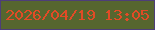 文字の大きさ：5、枠の色：4d3e79、背景の色：56662f、文字の色：e14b26 無料ブログパーツのブログ時計