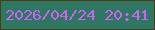 文字の大きさ：5、枠の色：4d3f14、背景の色：2e7863、文字の色：ce63f2 無料ブログパーツのブログ時計