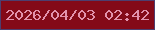 文字の大きさ：5、枠の色：4d3f6f、背景の色：840a18、文字の色：e292ac 無料ブログパーツのブログ時計