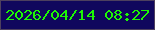 文字の大きさ：4、枠の色：4d405e、背景の色：10075d、文字の色：1df804 無料ブログパーツのブログ時計