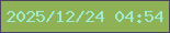 文字の大きさ：1、枠の色：4d435f、背景の色：8fb257、文字の色：9febd0 無料ブログパーツのブログ時計