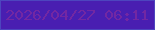 文字の大きさ：1、枠の色：4d45be、背景の色：491eb1、文字の色：7227a3 無料ブログパーツのブログ時計