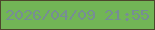 文字の大きさ：2、枠の色：4d462c、背景の色：72b556、文字の色：778d94 無料ブログパーツのブログ時計