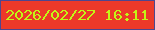 文字の大きさ：2、枠の色：4d468f、背景の色：ec3929、文字の色：c2f616 無料ブログパーツのブログ時計