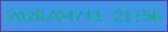 文字の大きさ：4、枠の色：4d46a1、背景の色：4195e7、文字の色：14ab7f 無料ブログパーツのブログ時計