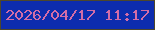 文字の大きさ：4、枠の色：4d472b、背景の色：0d2cae、文字の色：d36da7 無料ブログパーツのブログ時計