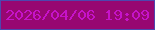 文字の大きさ：5、枠の色：4d47ae、背景の色：970771、文字の色：c613c9 無料ブログパーツのブログ時計