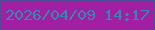 文字の大きさ：4、枠の色：4d4c97、背景の色：a21fa4、文字の色：3986b6 無料ブログパーツのブログ時計