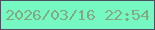 文字の大きさ：3、枠の色：4d4e60、背景の色：76f8c2、文字の色：82a982 無料ブログパーツのブログ時計