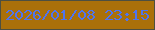 文字の大きさ：4、枠の色：4d4f41、背景の色：aa700a、文字の色：4f74f0 無料ブログパーツのブログ時計