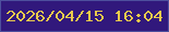 文字の大きさ：5、枠の色：4d4f9d、背景の色：31187c、文字の色：eaca4c 無料ブログパーツのブログ時計