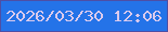 文字の大きさ：2、枠の色：4d4fa5、背景の色：2473e8、文字の色：dacaed 無料ブログパーツのブログ時計