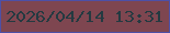文字の大きさ：3、枠の色：4d50a6、背景の色：7e4650、文字の色：243a41 無料ブログパーツのブログ時計