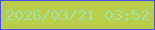 文字の大きさ：3、枠の色：4d51e7、背景の色：bacd48、文字の色：9fdfac 無料ブログパーツのブログ時計